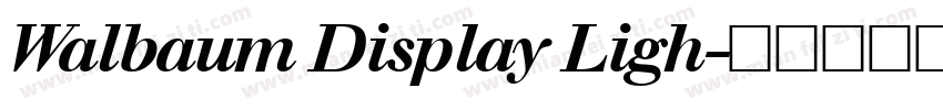 Walbaum Display Ligh字体转换